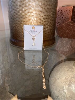 Paris Necklace Collier Gold Eiffel Tower Charm Necklace with Bow Accent